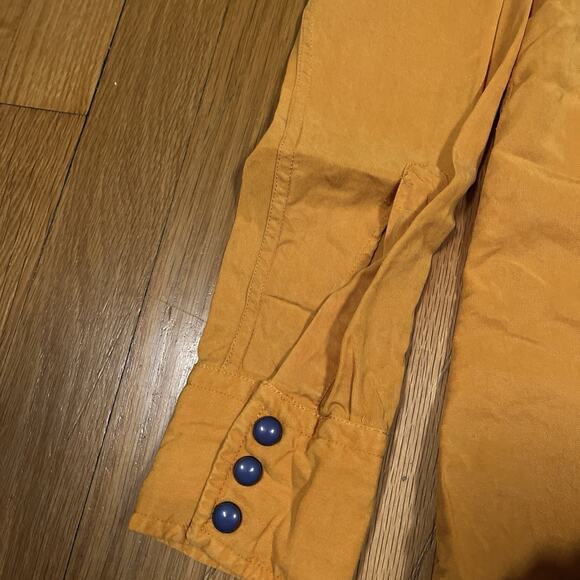 Levis Made & Crafted Sz 1 Small Rockabilly Embroidered Bird Snap Button Shirt - Picture 9 of 11